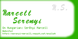 marcell serenyi business card